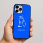 כיסוי בעיצוב אישי עם השם שלך לדגם - Apple iPhone 16 Pro Max בעיצוב חתול