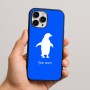 כיסוי בעיצוב אישי עם השם שלך לדגם - Apple iPhone 16 Pro Max בעיצוב פינגווין