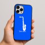 כיסוי בעיצוב אישי עם השם שלך לדגם - Apple iPhone 16 Pro Max בעיצוב סקסופון