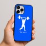כיסוי בעיצוב אישי עם השם שלך לדגם - Apple iPhone 16 Pro Max בעיצוב הרמת משקולות