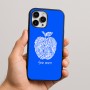כיסוי בעיצוב אישי עם השם שלך לדגם - Apple iPhone 16 Pro Max בעיצוב הדפס תפוח
