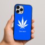 כיסוי בעיצוב אישי עם השם שלך לדגם - Apple iPhone 16 Pro Max בעיצוב עלה מריחואנה - גראס