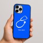 כיסוי בעיצוב אישי עם השם שלך לדגם - Apple iPhone 16 Pro Max בעיצוב סטטוסקופ רופא