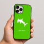 כיסוי בעיצוב אישי עם השם שלך לדגם - Apple iPhone 16 Pro Max בעיצוב כריש ראש פטיש