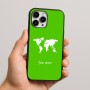 כיסוי בעיצוב אישי עם השם שלך לדגם - Apple iPhone 16 Pro Max בעיצוב מפת העולם