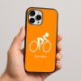 כיסוי בעיצוב אישי עם השם שלך לדגם - Apple iPhone 16 Pro Max בעיצוב אופניים אולימפיים