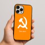 כיסוי בעיצוב אישי עם השם שלך לדגם - Apple iPhone 16 Pro Max בעיצוב פטיש ומגל