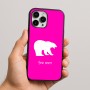 כיסוי בעיצוב אישי עם השם שלך לדגם - Apple iPhone 16 Pro Max בעיצוב דוב
