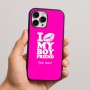 כיסוי בעיצוב אישי עם השם שלך לדגם - Apple iPhone 16 Pro Max בעיצוב נשקי את חבר שלי