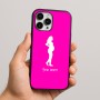 כיסוי בעיצוב אישי עם השם שלך לדגם - Apple iPhone 16 Pro Max בעיצוב אישה בהריון