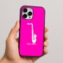 כיסוי בעיצוב אישי עם השם שלך לדגם - Apple iPhone 16 Pro Max בעיצוב סקסופון