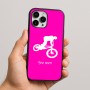 כיסוי בעיצוב אישי עם השם שלך לדגם - Apple iPhone 16 Pro Max בעיצוב רוכב אופניים