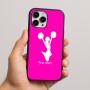 כיסוי בעיצוב אישי עם השם שלך לדגם - Apple iPhone 16 Pro Max בעיצוב מעודדת