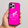 כיסוי בעיצוב אישי עם השם שלך לדגם - Apple iPhone 16 Pro Max בעיצוב אופניים אולימפיים