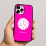 כיסוי בעיצוב אישי עם השם שלך לדגם - Apple iPhone 16 Pro Max בעיצוב כדור כדורעף