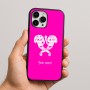 כיסוי בעיצוב אישי עם השם שלך לדגם - Apple iPhone 16 Pro Max בעיצוב פרחי קרן