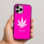 כיסוי בעיצוב אישי עם השם שלך לדגם - Apple iPhone 16 Pro Max בעיצוב עלה מריחואנה - גראס