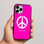 כיסוי בעיצוב אישי עם השם שלך לדגם - Apple iPhone 16 Pro Max בעיצוב סמל השלום