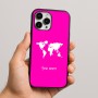 כיסוי בעיצוב אישי עם השם שלך לדגם - Apple iPhone 16 Pro Max בעיצוב מפת העולם