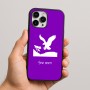 כיסוי בעיצוב אישי עם השם שלך לדגם - Apple iPhone 16 Pro Max בעיצוב נשר אמריקאי