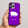 כיסוי בעיצוב אישי עם השם שלך לדגם - Apple iPhone 16 Pro Max בעיצוב חזיר