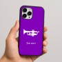 כיסוי בעיצוב אישי עם השם שלך לדגם - Apple iPhone 16 Pro Max בעיצוב חצוצרה