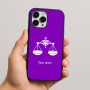 כיסוי בעיצוב אישי עם השם שלך לדגם - Apple iPhone 16 Pro Max בעיצוב מזלות - מאזניים