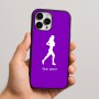 כיסוי בעיצוב אישי עם השם שלך לדגם - Apple iPhone 16 Pro Max בעיצוב רץ רץ אישה