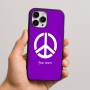 כיסוי בעיצוב אישי עם השם שלך לדגם - Apple iPhone 16 Pro Max בעיצוב סמל השלום