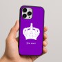 כיסוי בעיצוב אישי עם השם שלך לדגם - Apple iPhone 16 Pro Max בעיצוב כתר מלכותי