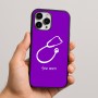 כיסוי בעיצוב אישי עם השם שלך לדגם - Apple iPhone 16 Pro Max בעיצוב סטטוסקופ רופא