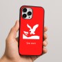 כיסוי בעיצוב אישי עם השם שלך לדגם - Apple iPhone 16 Pro Max בעיצוב נשר אמריקאי