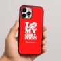 כיסוי בעיצוב אישי עם השם שלך לדגם - Apple iPhone 16 Pro Max בעיצוב לנשק את החברה שלי