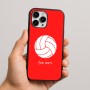 כיסוי בעיצוב אישי עם השם שלך לדגם - Apple iPhone 16 Pro Max בעיצוב כדור כדורעף