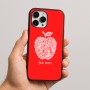כיסוי בעיצוב אישי עם השם שלך לדגם - Apple iPhone 16 Pro Max בעיצוב הדפס תפוח