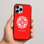כיסוי בעיצוב אישי עם השם שלך לדגם - Apple iPhone 16 Pro Max בעיצוב כבאי - תגית