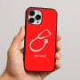 כיסוי בעיצוב אישי עם השם שלך לדגם - Apple iPhone 16 Pro Max בעיצוב סטטוסקופ רופא