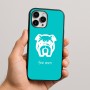 כיסוי בעיצוב אישי עם השם שלך לדגם - Apple iPhone 16 Pro Max בעיצוב פרצוף בולדוג
