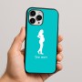כיסוי בעיצוב אישי עם השם שלך לדגם - Apple iPhone 16 Pro Max בעיצוב אישה בהריון