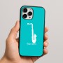 כיסוי בעיצוב אישי עם השם שלך לדגם - Apple iPhone 16 Pro Max בעיצוב סקסופון