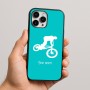כיסוי בעיצוב אישי עם השם שלך לדגם - Apple iPhone 16 Pro Max בעיצוב רוכב אופניים
