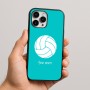 כיסוי בעיצוב אישי עם השם שלך לדגם - Apple iPhone 16 Pro Max בעיצוב כדור כדורעף