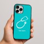 כיסוי בעיצוב אישי עם השם שלך לדגם - Apple iPhone 16 Pro Max בעיצוב סטטוסקופ רופא