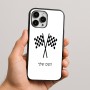 כיסוי בעיצוב אישי עם השם שלך לדגם - Apple iPhone 16 Pro Max בעיצוב דגל המירוץ