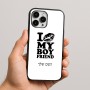 כיסוי בעיצוב אישי עם השם שלך לדגם - Apple iPhone 16 Pro Max בעיצוב נשקי את חבר שלי