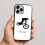 כיסוי בעיצוב אישי עם השם שלך לדגם - Apple iPhone 16 Pro Max בעיצוב רוכב אופניים