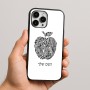 כיסוי בעיצוב אישי עם השם שלך לדגם - Apple iPhone 16 Pro Max בעיצוב הדפס תפוח