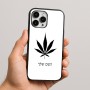 כיסוי בעיצוב אישי עם השם שלך לדגם - Apple iPhone 16 Pro Max בעיצוב עלה מריחואנה - גראס
