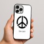 כיסוי בעיצוב אישי עם השם שלך לדגם - Apple iPhone 16 Pro Max בעיצוב סמל השלום