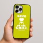 כיסוי בעיצוב אישי עם השם שלך לדגם - Apple iPhone 16 Pro Max בעיצוב מלך הגריל